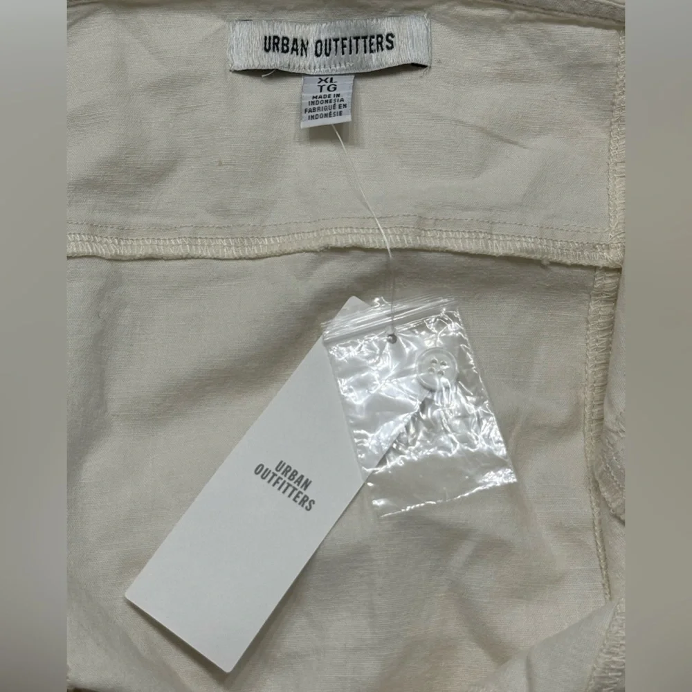 NWT Urban Outfitters Cream Sari Linen Vest - Picture 6 of 7